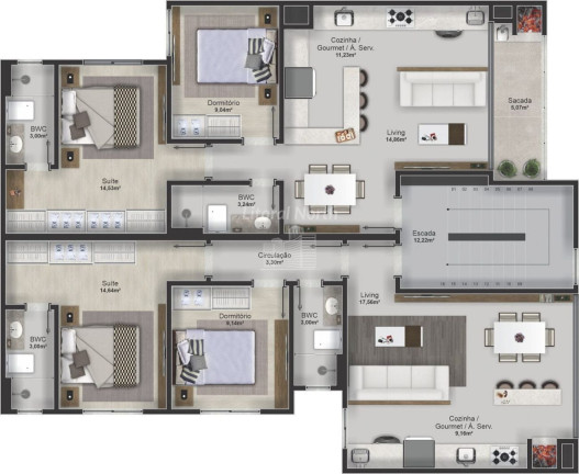 Imagem Apartamento com 2 Quartos à Venda, 71 m² em Nações - Balneário Camboriú
