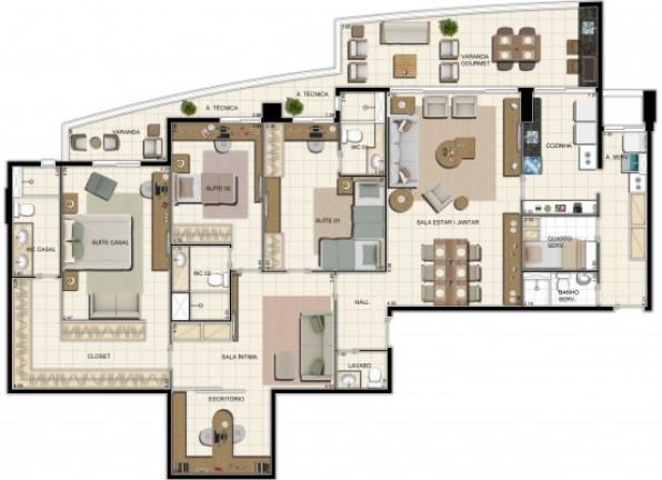 Foto do imóvel: Apartamento com 3 Quartos à Venda, 179 m² em Ponta Negra - Manaus