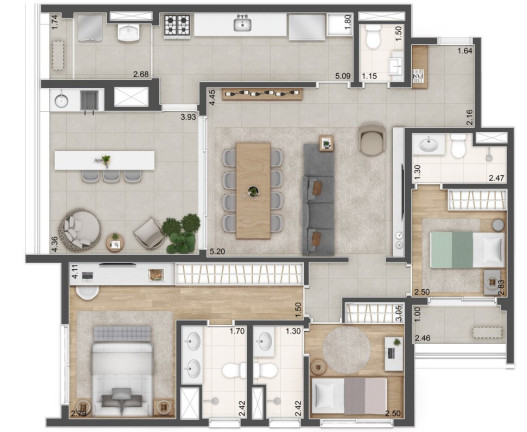 Imagem Apartamento com 3 Quartos à Venda, 120 m² em Santo Amaro - São Paulo