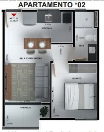 Apartamento com 1 Quarto à Venda, 33 m² em Intermares - Cabedelo