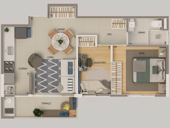 Imagem Apartamento com 2 Quartos à Venda, 46 m² em Bethaville I - Barueri