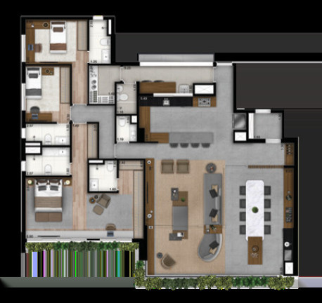 Apartamento com 4 Quartos à Venda, 201 m² em Brooklin Novo - São Paulo