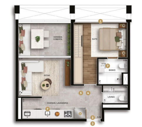 Apartamento com 1 Quarto à Venda, 57 m² em Ibirapuera - São Paulo
