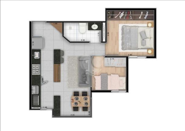 Imagem Apartamento com 2 Quartos à Venda, 41 m² em Vila Principe De Gales - Santo André