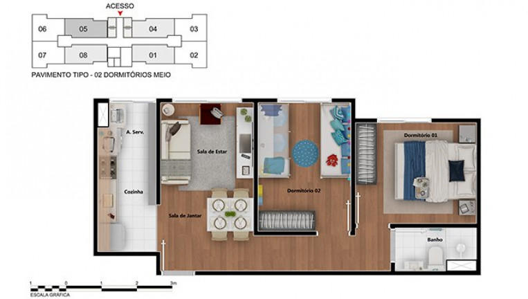 Imagem Apartamento com 1 Quarto à Venda, 42 m² em Jardim Leme - São Paulo