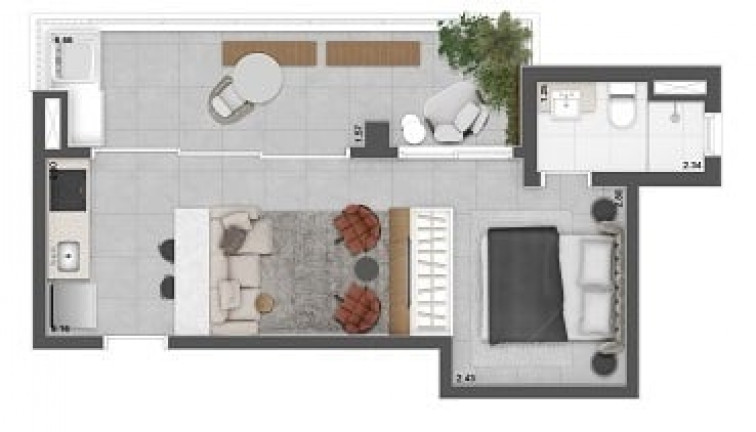 Imagem Apartamento com 2 Quartos à Venda, 64 m² em Brooklin - São Paulo