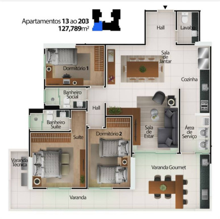 Imagem Apartamento com 3 Quartos à Venda, 128 m² em Centro - Mongagua