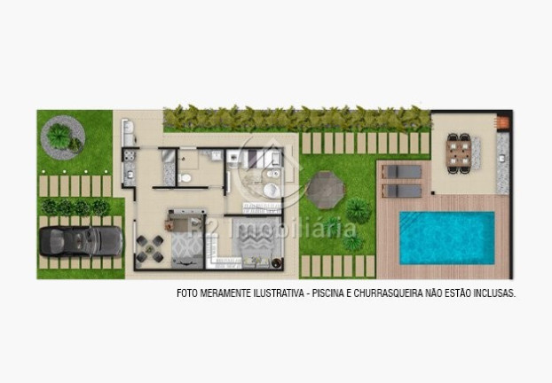 Imagem Casa de Condomínio com 2 Quartos à Venda, 45 m² em Três Pontes - Itaborai