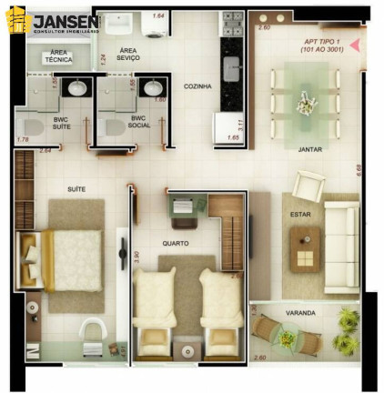 Imagem Apartamento com 2 Quartos à Venda, 70 m² em Jardim Oceania - João Pessoa