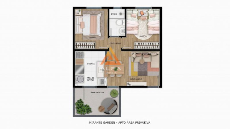 Imagem Apartamento com 2 Quartos à Venda, 44 m²