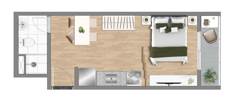 Apartamento com 1 Quarto à Venda, 36 m² em Vila Buarque - São Paulo