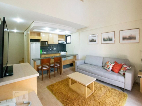 Imagem Flat com 1 Quarto para Alugar, 55 m² em Moema - São Paulo