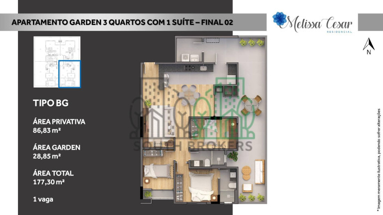 Imagem Apartamento com 3 Quartos à Venda, 84 m² em Vila Operária - Campo Largo