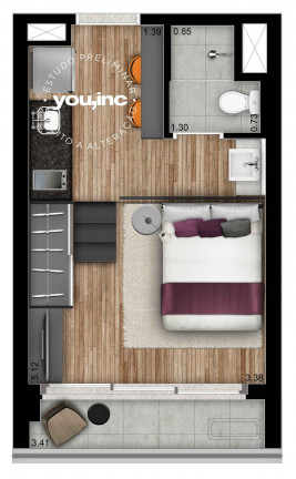 Imagem Apartamento com 1 Quarto à Venda, 31 m² em Brooklin - São Paulo