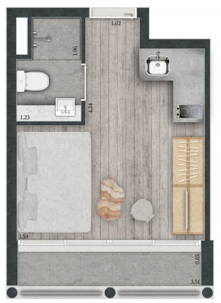 Apartamento com 2 Quartos à Venda, 43 m² em Consolação - São Paulo