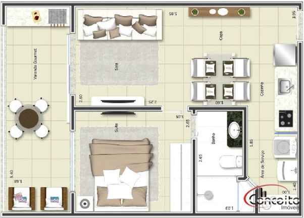 Imagem Apartamento com 2 Quartos à Venda, 65 m² em Perequê Açu - Ubatuba