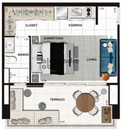 Apartamento com 1 Quarto à Venda, 41 m² em Consolação - São Paulo