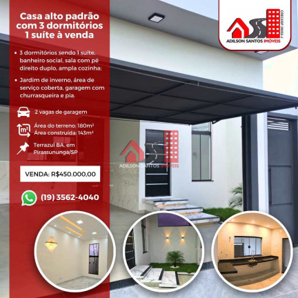 Imagem Casa com 3 Quartos à Venda, 180 m² em Terrazul Ba - Pirassununga