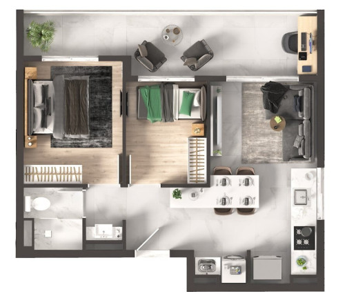 Apartamento com 1 Quarto à Venda, 33 m² em Morumbi - São Paulo