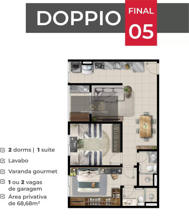 Imagem Apartamento com 2 Quartos à Venda, 64 m² em Atibaia Jardim - Atibaia