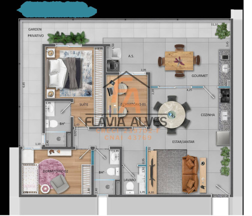 Imagem Apartamento com 2 Quartos à Venda, 66 m² em Residencial Jardim Perolla Ii - Itupeva
