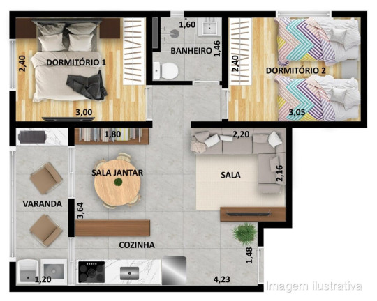 Imagem Apartamento com 2 Quartos à Venda, 49 m² em Vila Ré - São Paulo
