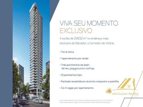 Apartamento com 4 Quartos à Venda, 208 m² em Vitória - Salvador