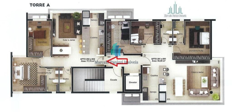 Imagem Apartamento com 2 Quartos à Venda, 77 m² em São Francisco - Bento Gonçalves