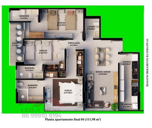 Imagem Apartamento à Venda, 110 m² em Jóquei