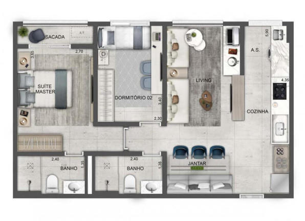 Imagem Apartamento com 1 Quarto à Venda, 83 m² em Butantã - São Paulo