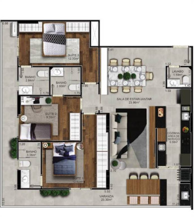 Imagem Apartamento com 3 Quartos à Venda, 118 m² em Forte - Praia Grande