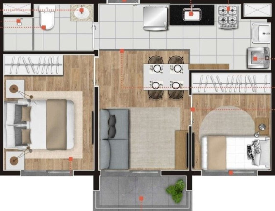 Apartamento com 2 Quartos à Venda, 34 m² em Cambuci - São Paulo