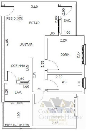 Apartamento com 2 Quartos à Venda, 43 m² em Vila Tibiriçá - Santo André