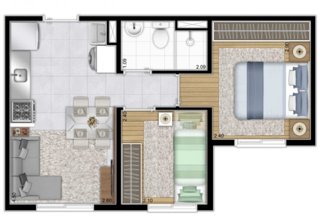 Imagem Apartamento com 2 Quartos à Venda, 32 m² em Jardim Iguatemi - São Paulo