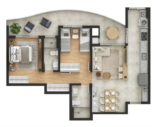 Imagem Apartamento com 3 Quartos à Venda, 93 m² em água Verde - Curitiba