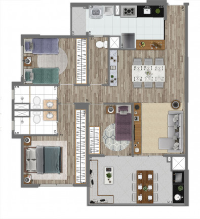 Imagem Apartamento com 3 Quartos à Venda, 91 m² em Morumbi - São Paulo