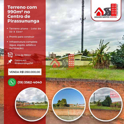 Imagem Terreno à Venda, 990 m² em Centro - Pirassununga