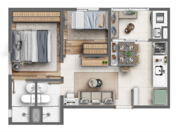 Apartamento com 2 Quartos à Venda, 78 m² em Vila Carmosina - São Paulo
