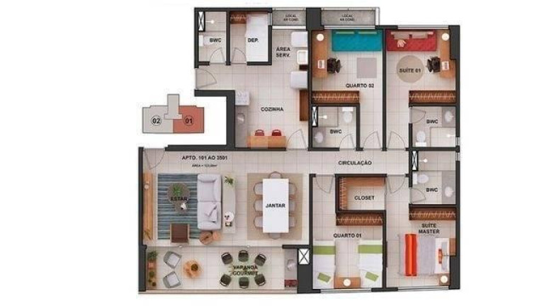 Imagem Apartamento com 4 Quartos à Venda, 123 m² em Madalena - Recife