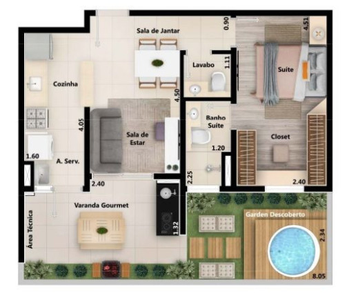 Imagem Apartamento com 1 Quarto à Venda, 57 m² em Condomínio Premium Lituânia - Sorocaba