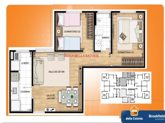 Imagem Apartamento com 2 Quartos à Venda, 47 m² em Colonia - Jundiaí