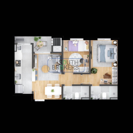 Apartamento com 3 Quartos à Venda, 52 m² em Hauer - Curitiba