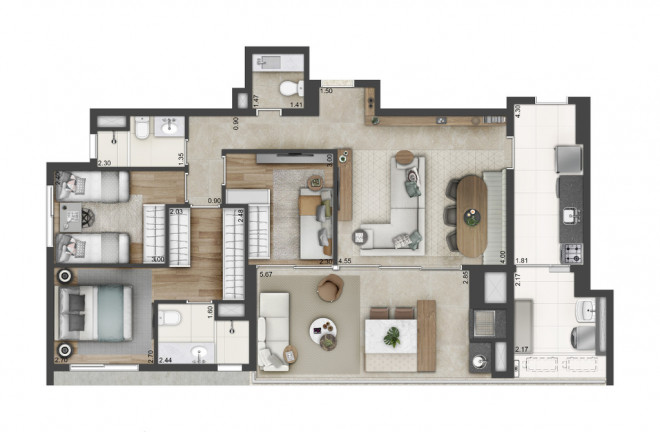 Imagem Apartamento com 3 Quartos à Venda, 110 m² em Campo Belo - São Paulo