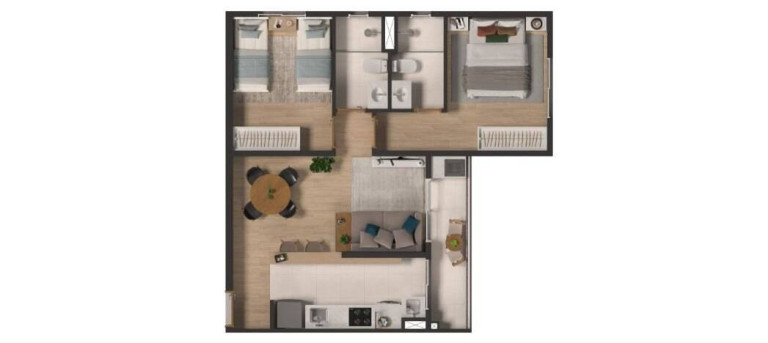 Imagem Apartamento com 2 Quartos à Venda, 49 m² em Além Ponte - Sorocaba