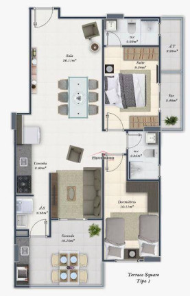 Imagem Apartamento com 2 Quartos à Venda, 84 m² em Tupi - Praia Grande