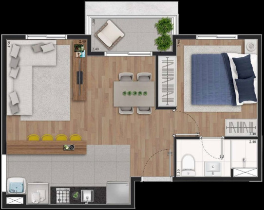 Imagem Apartamento com 2 Quartos à Venda, 42 m² em Vila Santa Catarina - São Paulo