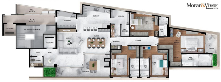 Imagem Apartamento com 3 Quartos à Venda, 247 m² em água Verde - Curitiba
