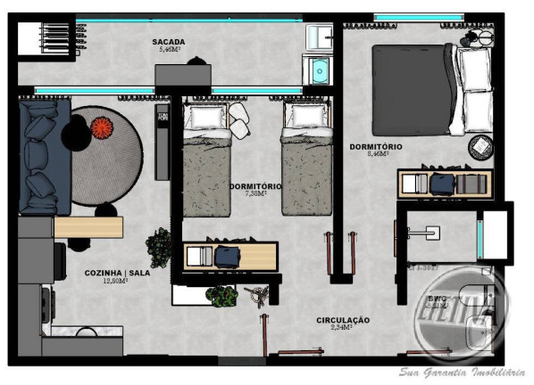 Imagem Apartamento com 2 Quartos à Venda, 12 m² em Albatroz - Matinhos