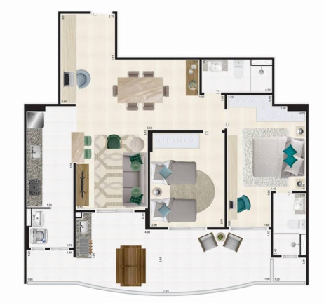 Imagem Apartamento com 2 Quartos à Venda, 102 m² em Guilhermina - Praia Grande