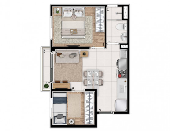 Imagem Apartamento com 2 Quartos à Venda, 33 m² em Freguesia Do ó - São Paulo